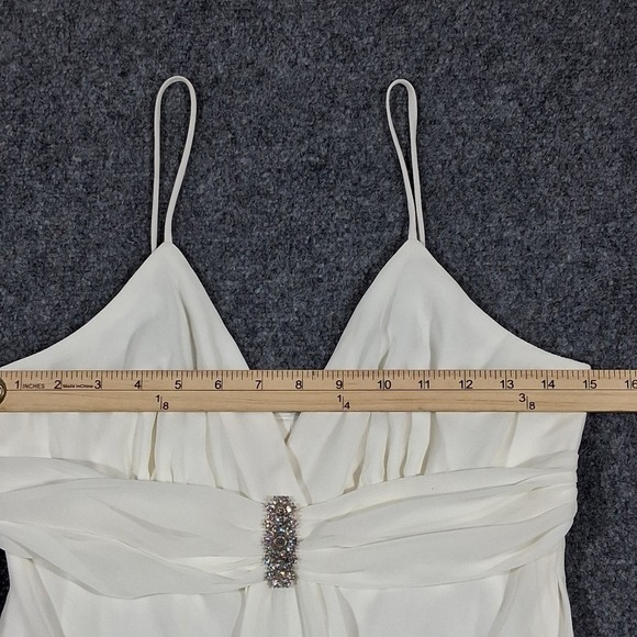 Vintage Celavie Beige Cocktail V Neck Dress‎ Size Small Made in the US - Picture 5 of 9